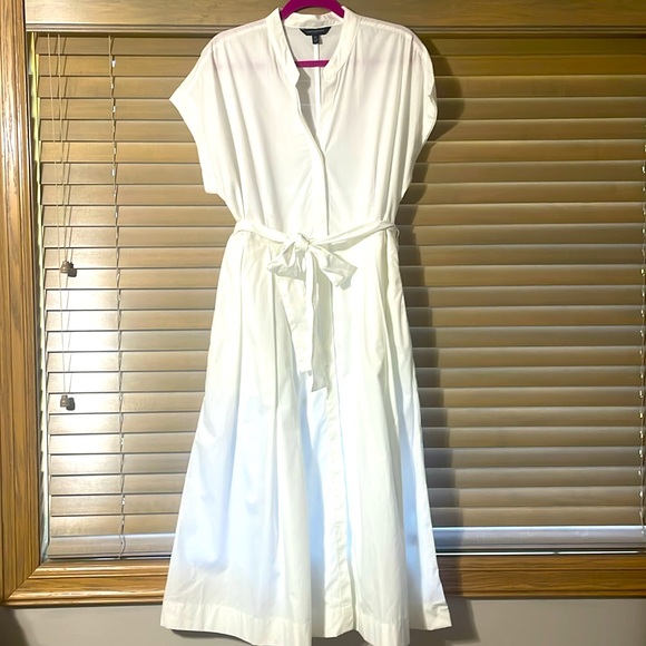 NWOT BR Poplin Tie-Waist Midi dress sz XL - Picture 3 of 4